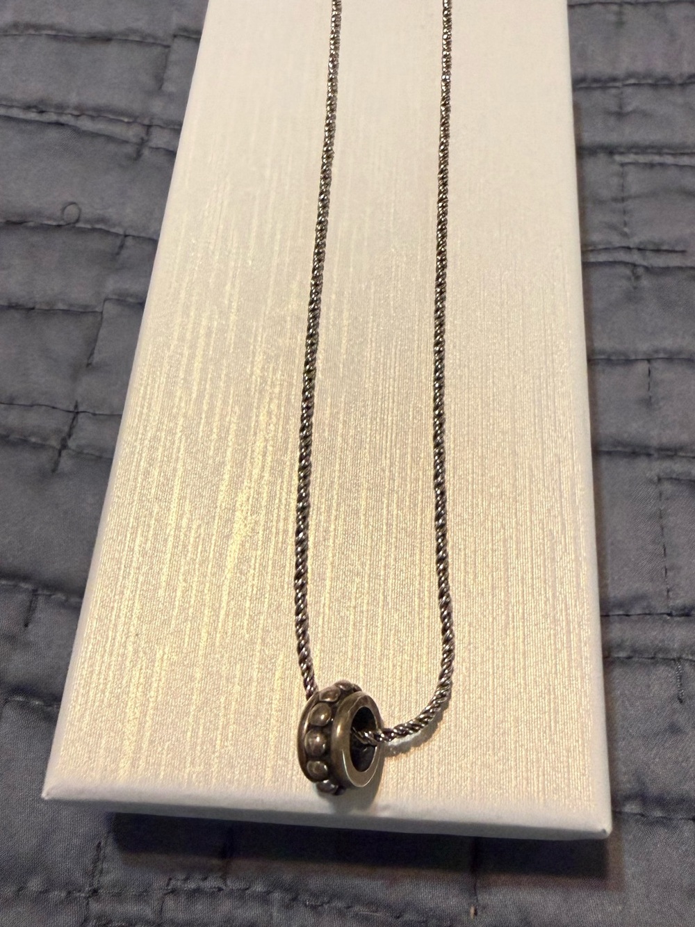 Sterling Silver Bead Pendant Necklace - 16 inch chain Mignon Faget